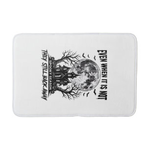 Tapis De Bain Chemise drôle d'Halloween Saison Squelettique Fuir