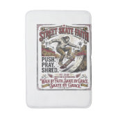 Tapis De Bain Chemise Jésus Skate Longboard Chrétienne (Devant (Vertical))