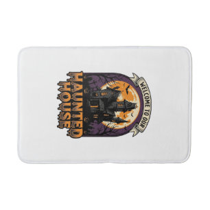 Tapis De Bain Chemise Maison Hantée Vintage Halloween Bienvenue