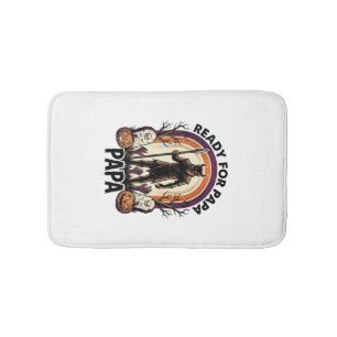 Tapis De Bain Chemise Papa Halloween Graveyard Vintage Sunset De