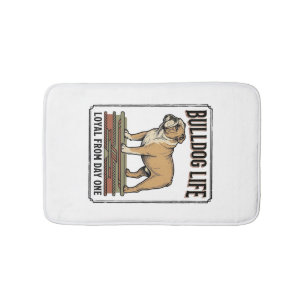 Tapis De Bain Chemise pour amateur de Bouledogue Art de chien gr