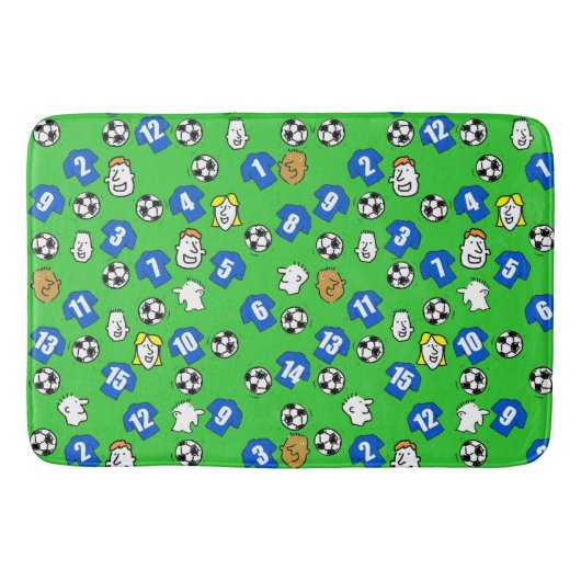 Tapis De Bain Chemises de football bleues (Devant)