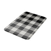 Tapis De Bain Chèque de buffle noir | Ferme moderne (Angle)