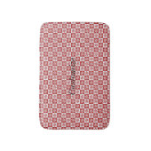 Tapis De Bain Chèque rouge/blanc motif flocon de neige Thunder_C (Devant (Vertical))
