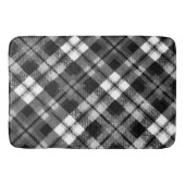 Tapis De Bain Chèque Tartan noir blanc Ferme moderne (Devant)
