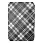 Tapis De Bain Chèque Tartan noir blanc Ferme moderne (devant Vertical)