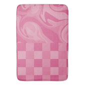 Tapis De Bain Chèques et persiennes - Rose (devant Vertical)
