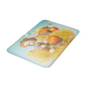 Tapis De Bain Cher fermier chien avec Citrouille (Angle)