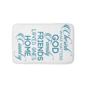 Tapis De Bain Chercher ce qui compte Turquoise (Devant)