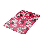 TAPIS DE BAIN CHERRY BLOSSOM - SAKURA (ROUGE) (Angle)