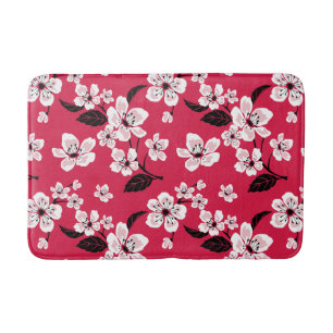 TAPIS DE BAIN CHERRY BLOSSOM - SAKURA (ROUGE)