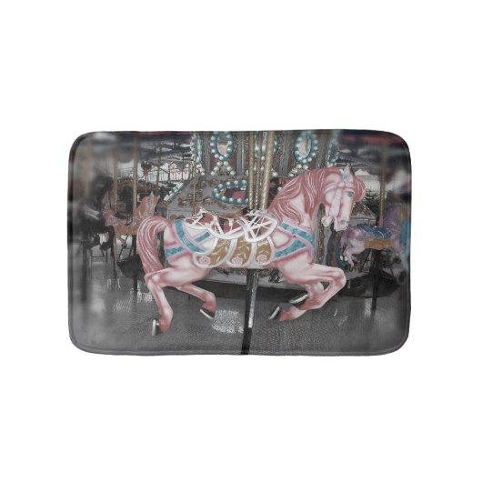 Tapis De Bain Cheval carrousel rose (Devant)