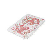 Tapis De Bain Cheval de Dala suédois Rouge et blanc (Angle)