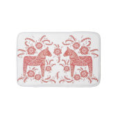 Tapis De Bain Cheval de Dala suédois Rouge et blanc (Devant)