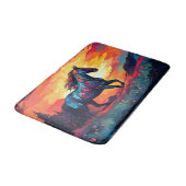 Tapis De Bain Cheval En Course Sur Le Terrain Art Abstrait Cheva (Angle)