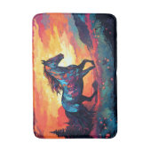 Tapis De Bain Cheval En Course Sur Le Terrain Art Abstrait Cheva (Devant (Vertical))