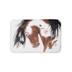 Tapis De Bain Cheval Majestic Paint Pinto de Bihrle