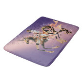 Tapis De Bain Cheval mécanique Steampunk & Dame (Angle)