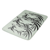 Tapis De Bain Cheval noir Têtes vert (Angle)