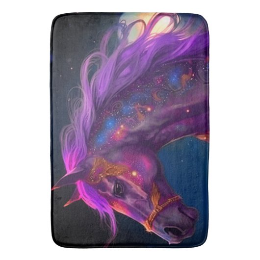 Tapis De Bain Cheval pourpre (devant Vertical)