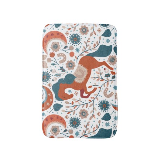 Tapis De Bain Cheval scandinave mignon (Devant (Vertical))