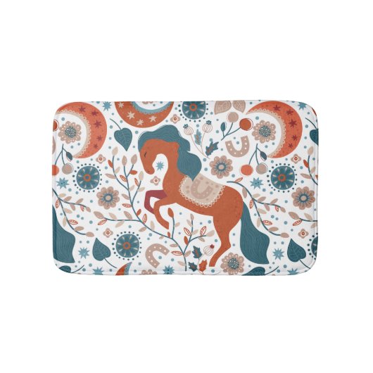 Tapis De Bain Cheval scandinave mignon (Devant)