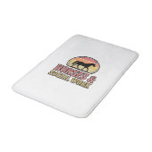 Tapis De Bain Cheval & Travail Social Retro Sunset Vector Design (Angle)
