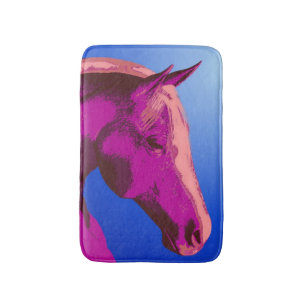Tapis De Bain Cheval Visage Animal Art