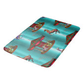 Tapis De Bain Chevaux de carrousel en bleu (Angle)