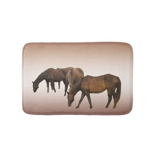 Tapis De Bain Chevaux de pâturage Mats de bain d'animaux (Devant)