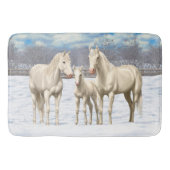 Tapis De Bain Chevaux Du Quartier Blanc En Neige (Devant)