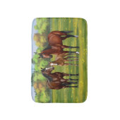 Tapis De Bain Chevaux Du Quartier De La Baie Brown Dans Les Pâtu (Devant (Vertical))