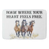 Tapis De Bain Chevaux Mustang Occidentaux Wild & Free (Devant)