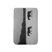 Tapis De Bain Chevaux sur neige bmm (Devant (Vertical))