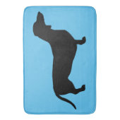 Tapis De Bain Cheveux courts Dachshund - Silhouette 1 (devant Vertical)