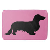Tapis De Bain Cheveux longs Dachshund - Silhouette 1 (Devant)