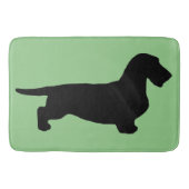 Tapis De Bain Cheveux ronds Dachshund - Silhouette 1 (Devant)