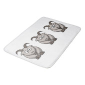 Tapis De Bain Chèvre de ferme drôle mignonne (Angle)