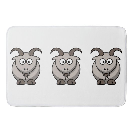 Tapis De Bain Chèvre de ferme drôle mignonne (Devant)