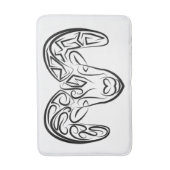 Tapis De Bain Chèvre tribale noire et blanche / Mouton (Devant (Vertical))
