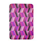 Tapis De Bain Chevron Abstrait/Herringbone | Purples et violets (Devant (Vertical))