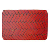 Tapis de bain Chevron en brique rouge (Devant)