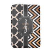 Tapis De Bain Chevron et Quatrefoil (Devant (Vertical))