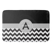 Tapis De Bain Chevron gris noir (Devant)