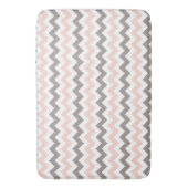 Tapis De Bain Chevron moderne rose et gris (devant Vertical)