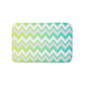 Tapis De Bain Chevron motif citron vert turquoise aqua ombre élé (Devant)