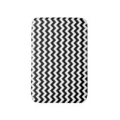 Tapis De Bain Chevron noir et blanc classique (Devant (Vertical))