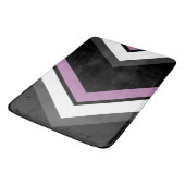Tapis De Bain Chevron rose, noir, gris et blanc (Angle)