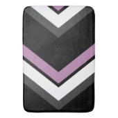 Tapis De Bain Chevron rose, noir, gris et blanc (devant Vertical)