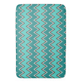 Tapis De Bain Chevron turquoise et Brown (devant Vertical)